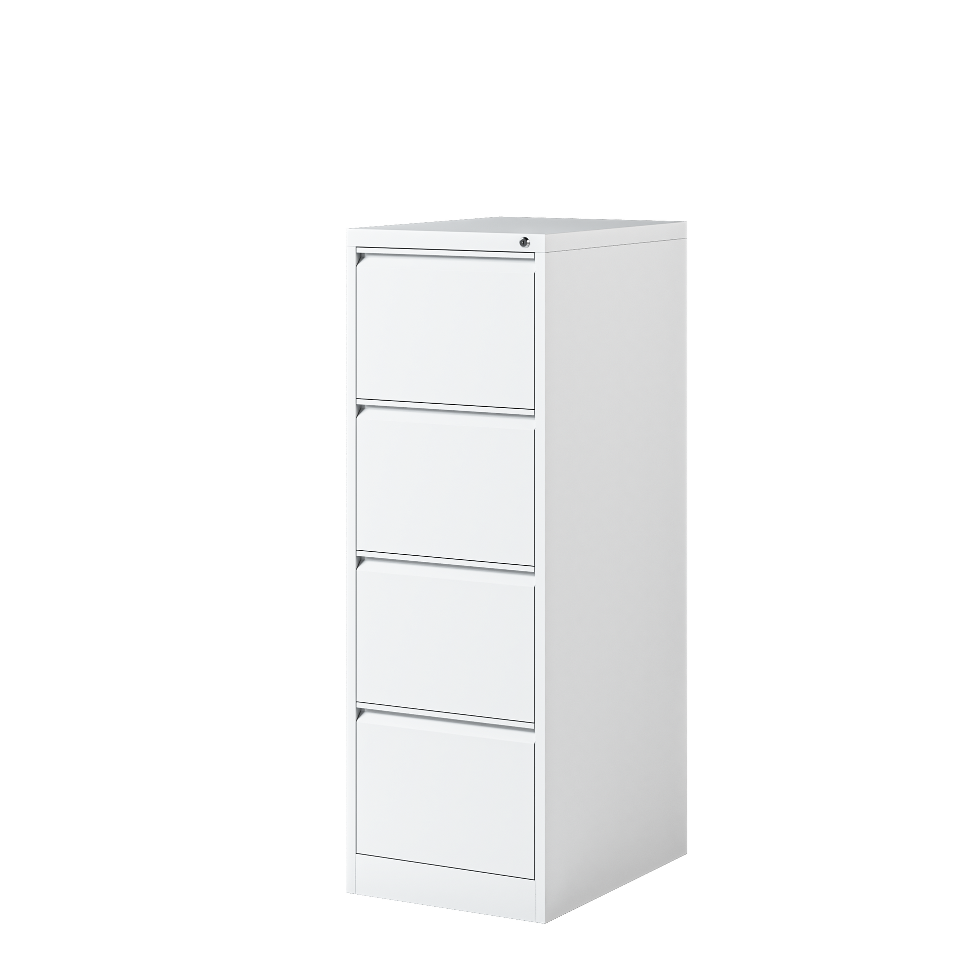 Deyu 4-Drawer Vertical Metal Filing Cabinet with Lock – White Steel Document Organizer