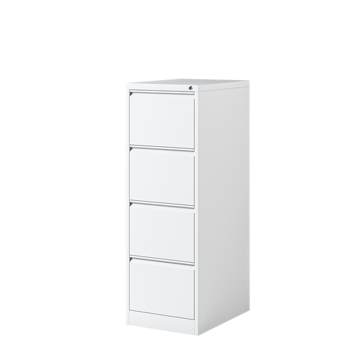 Deyu 4-Drawer Vertical Metal Filing Cabinet with Lock – White Steel Document Organizer
