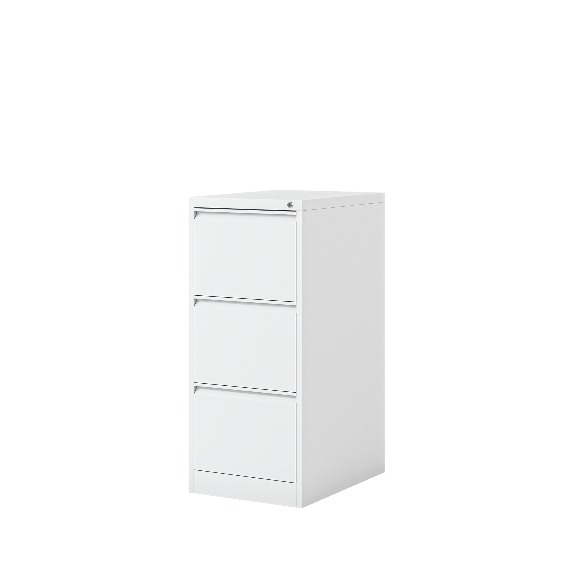Deyu 3-Drawer Metal Filing Cabinet with Lock – White Steel Vertical File Organizer