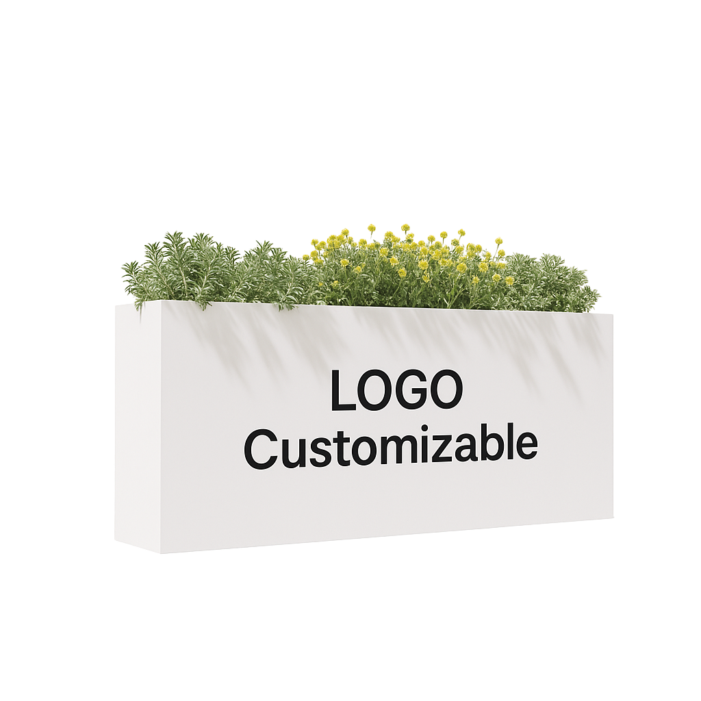 Deyu Customizable Triple-Planter Metal Flower Box – Rectangular Commercial Outdoor/Indoor Planter