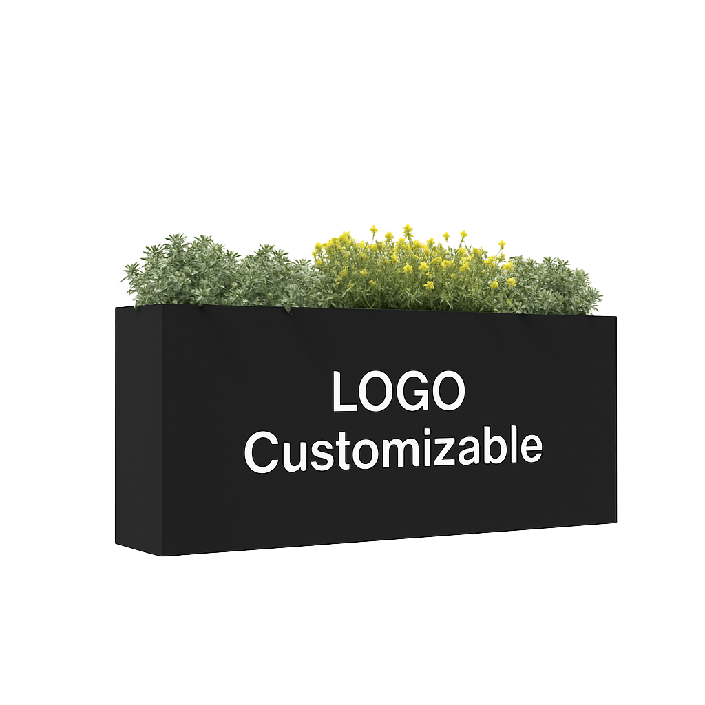 Deyu Customizable Triple-Planter Metal Flower Box – Rectangular Commercial Outdoor/Indoor Planter