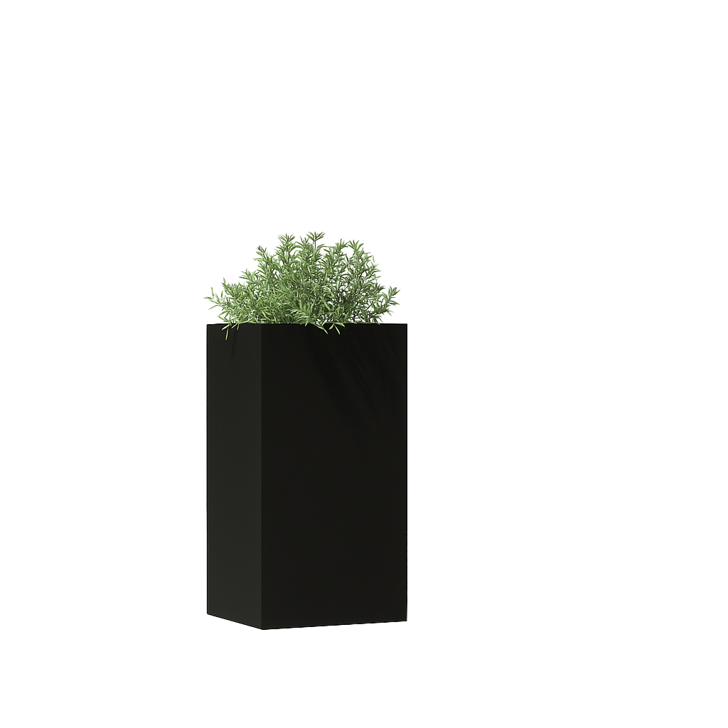 Deyu Tall Modern Metal Planter Box – White Rectangular Outdoor/Indoor Flower Pot