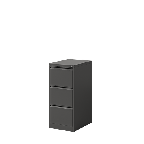 Deyu 3-Drawer Metal Filing Cabinet with Lock – White Steel Vertical File Organizer