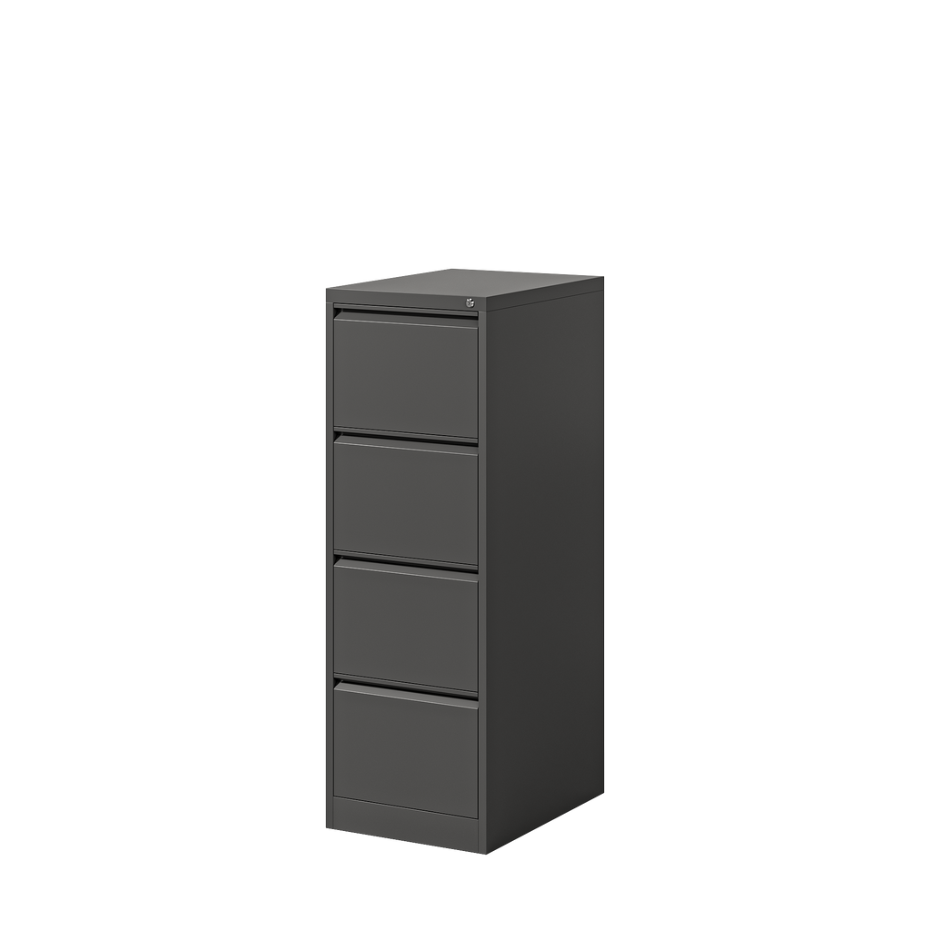 Deyu 4-Drawer Vertical Metal Filing Cabinet with Lock – White Steel Document Organizer