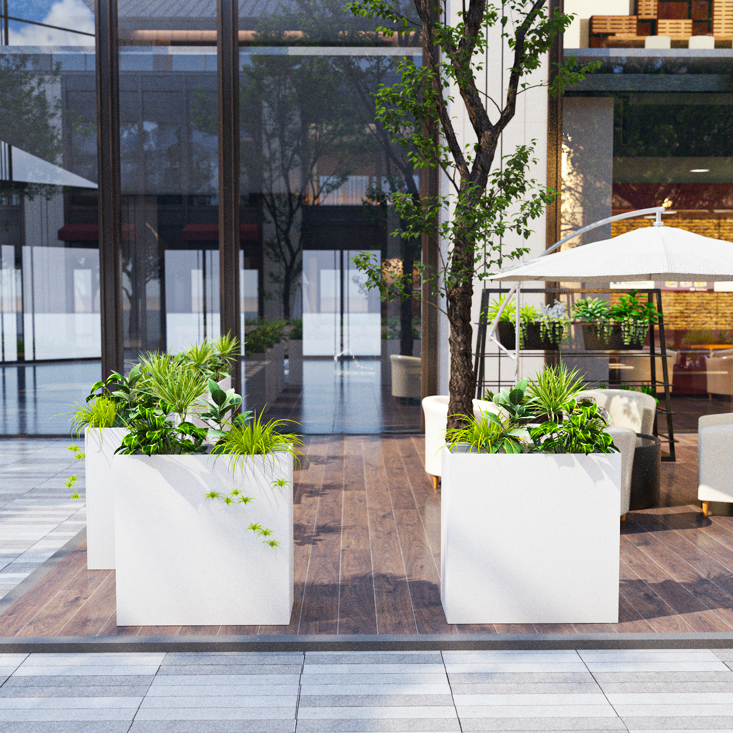 Deyu Customizable Dual-Planter Metal Flower Box – Rectangular Outdoor/Indoor Planter with Logo Option