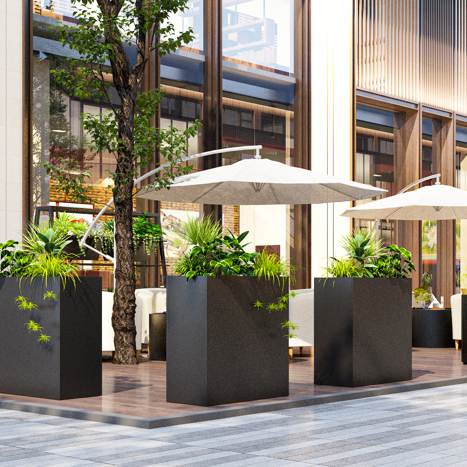 Deyu Customizable Dual-Planter Metal Flower Box – Rectangular Outdoor/Indoor Planter with Logo Option