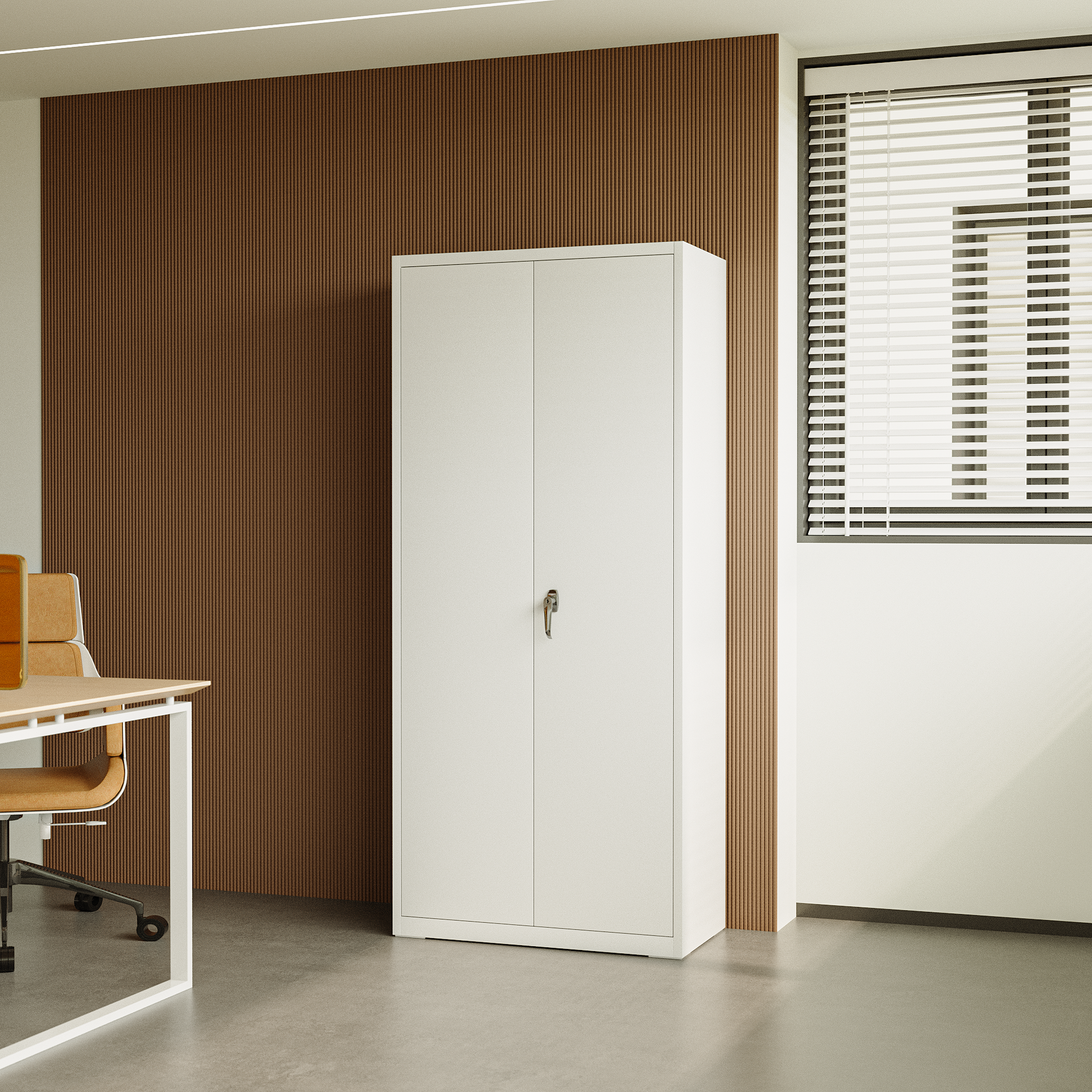 Deyu Tall Metal Storage Cabinet with Lock – Double Door Steel Organizer for Office & Home